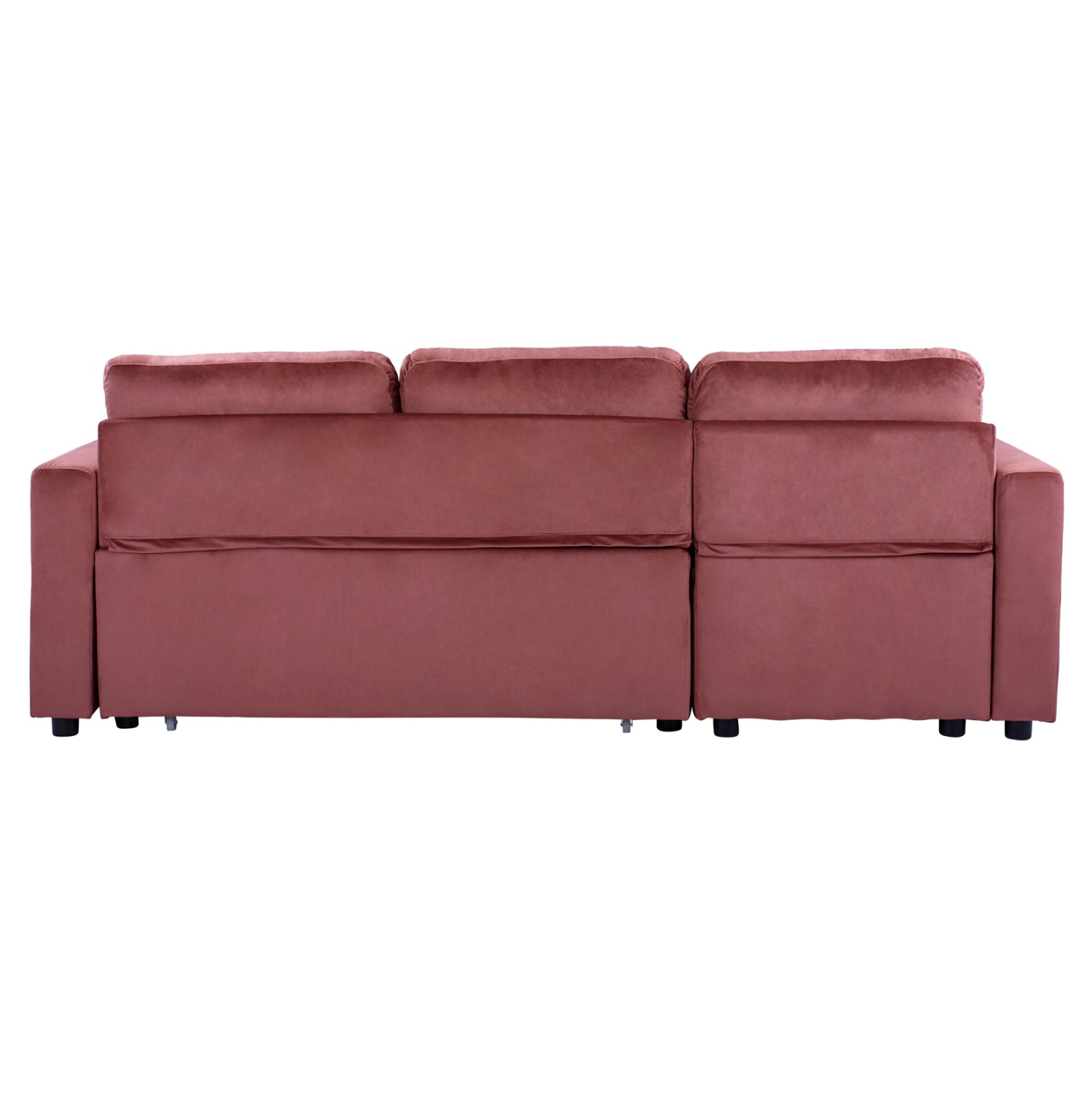 CORNER SOFA BED VELVET DUSTY PINK WAYNE 224x147x85cm. HM3028.12