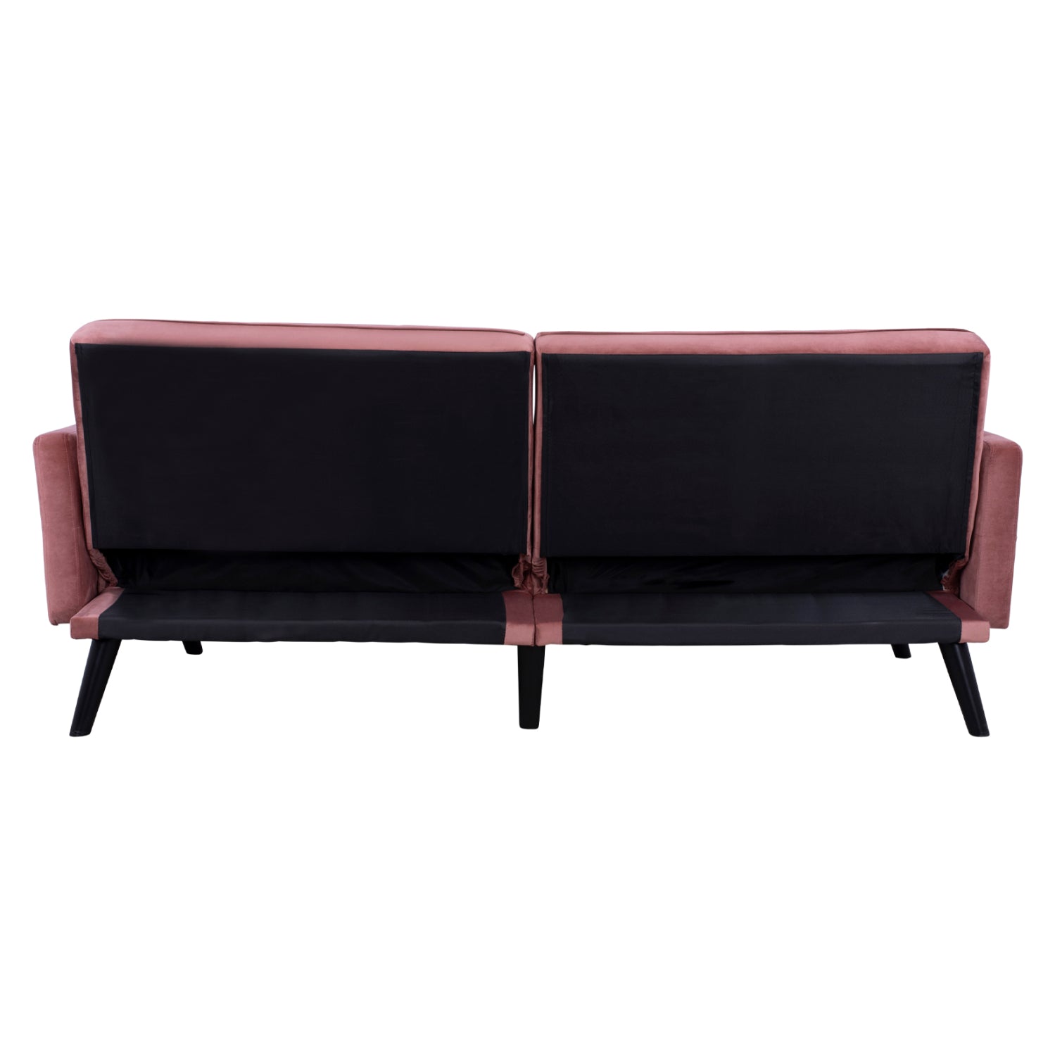 CORNER SOFA BED VELVET DUSTY PINK WITH FOOTREST 211X158X83Y cm.HM3151.02