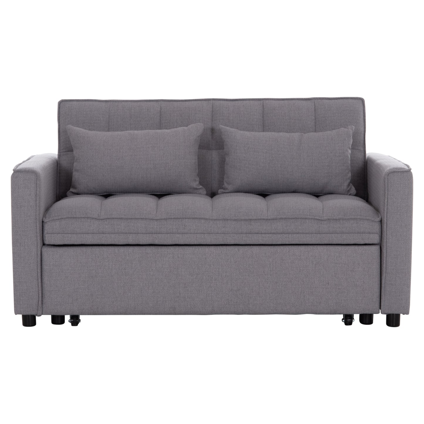 SOFA BED 2-SEATER BORG HM3289.01 GREY FABRIC 140x100x80Hcm.