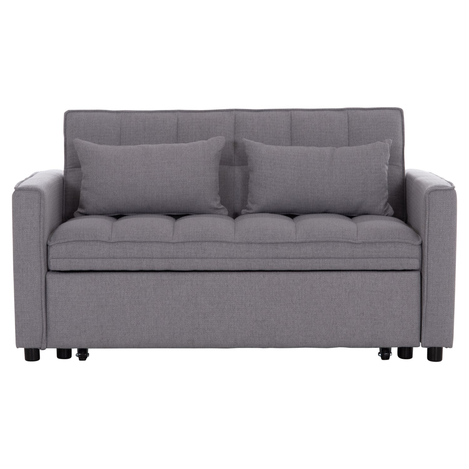 SOFA BED 2-SEATER BORG HM3289.01 GREY FABRIC 140x100x80Hcm.