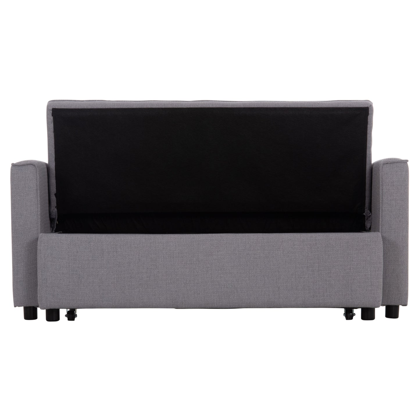 SOFA BED 2-SEATER BORG HM3289.01 GREY FABRIC 140x100x80Hcm.