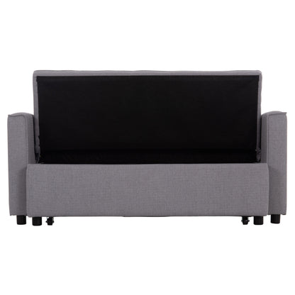 SOFA BED 2-SEATER BORG HM3289.01 GREY FABRIC 140x100x80Hcm.