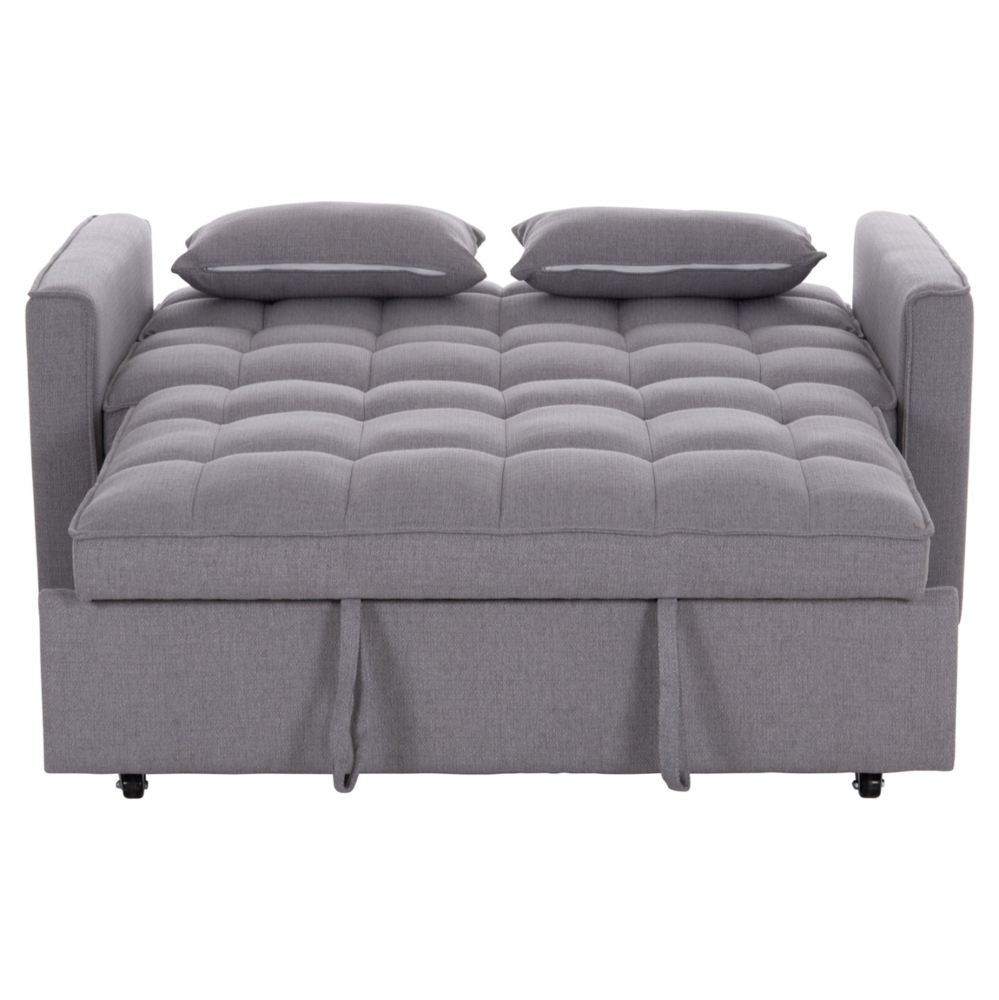 SOFA BED 2-SEATER BORG HM3289.01 GREY FABRIC 140x100x80Hcm.