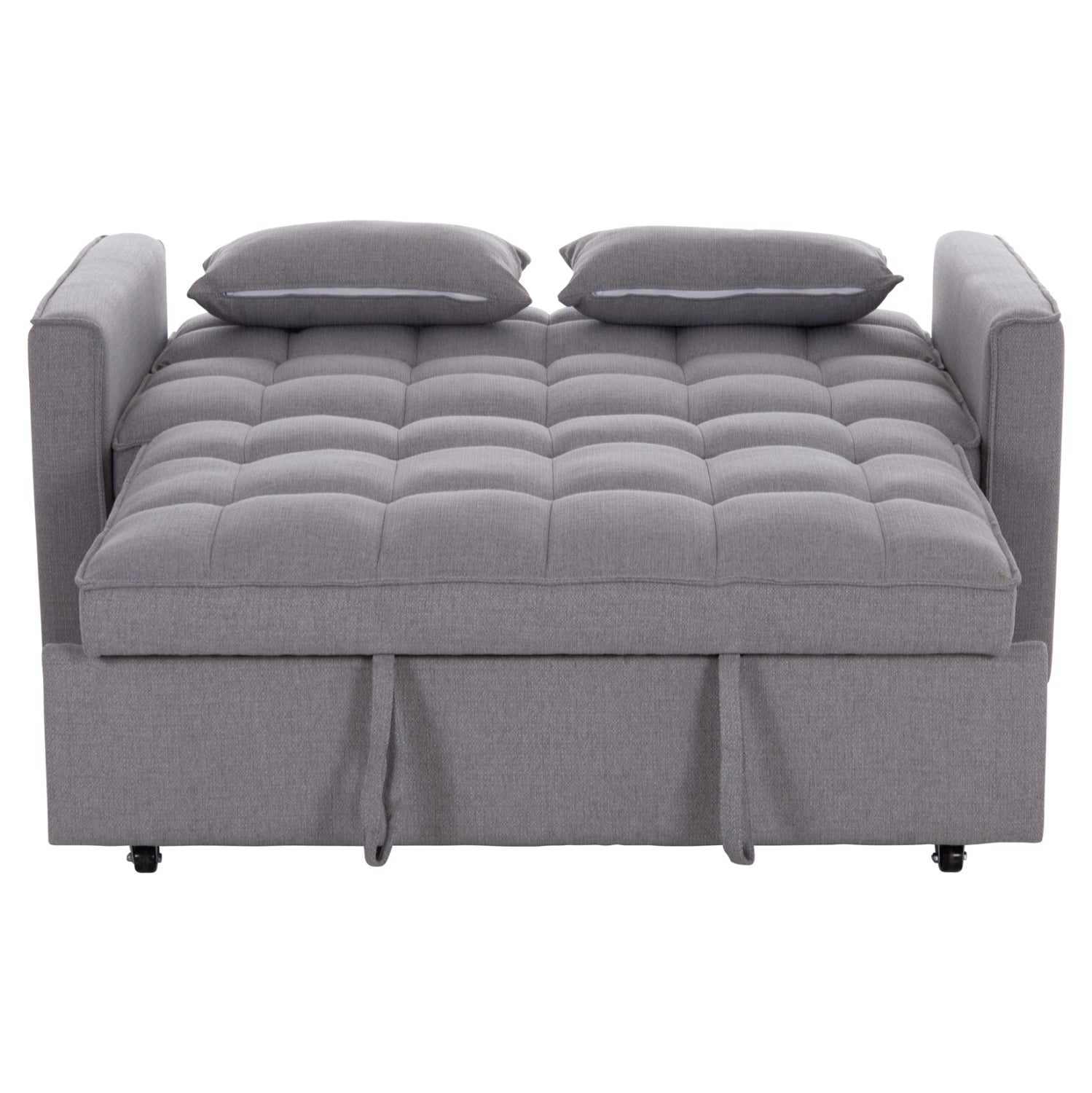 SOFA BED 2-SEATER BORG HM3289.01 GREY FABRIC 140x100x80Hcm.