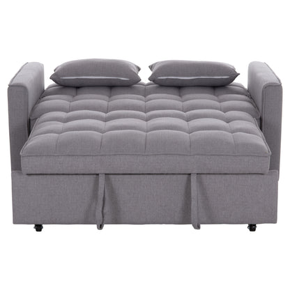 SOFA BED 2-SEATER BORG HM3289.01 GREY FABRIC 140x100x80Hcm.