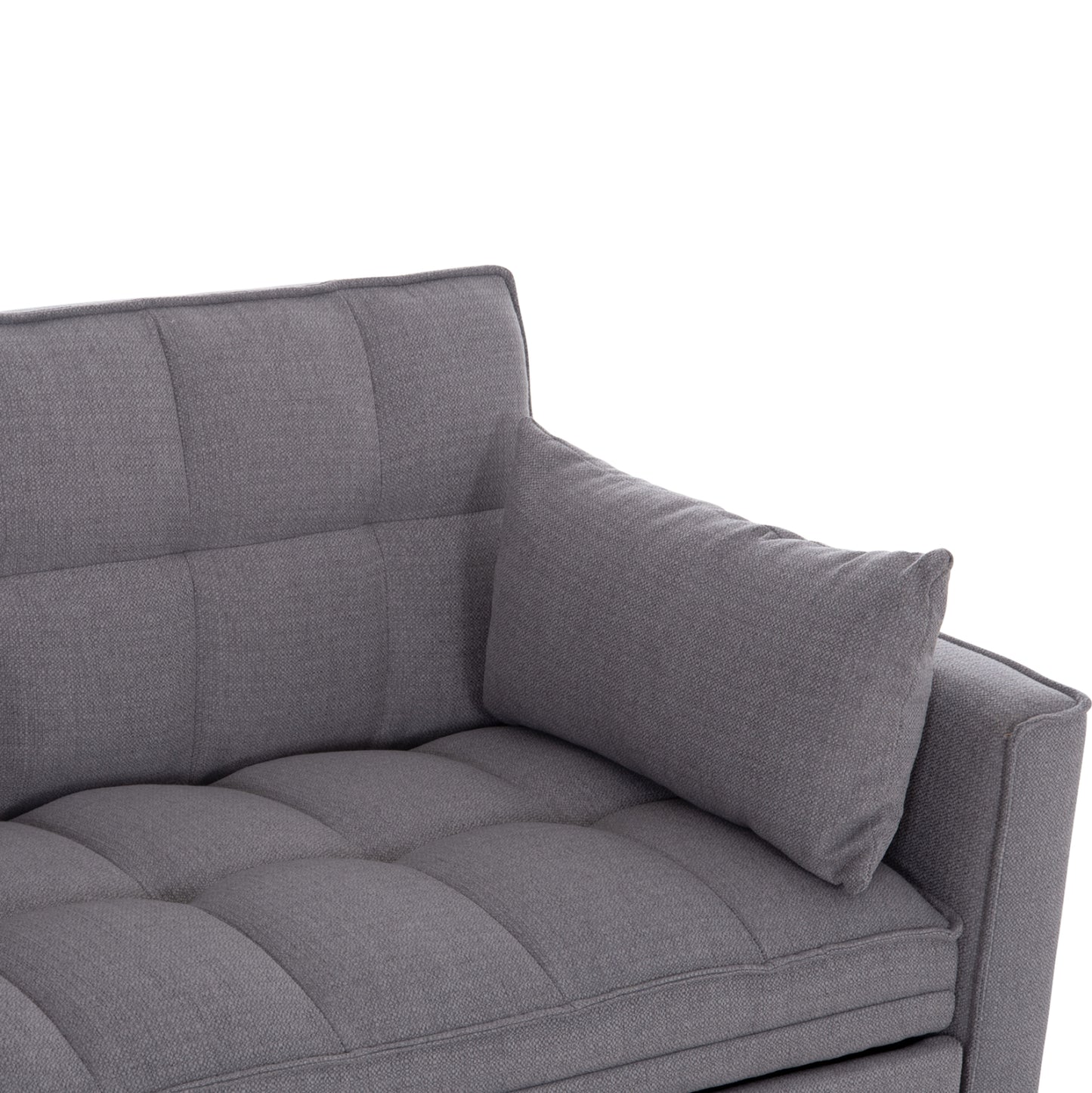 SOFA BED 2-SEATER BORG HM3289.01 GREY FABRIC 140x100x80Hcm.
