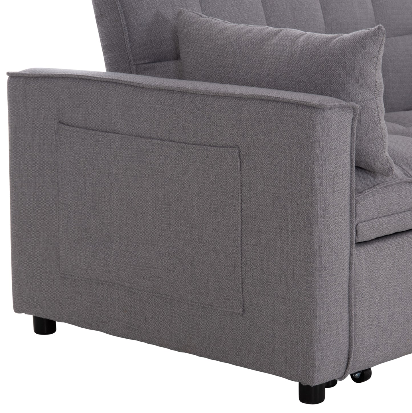 SOFA BED 2-SEATER BORG HM3289.01 GREY FABRIC 140x100x80Hcm.