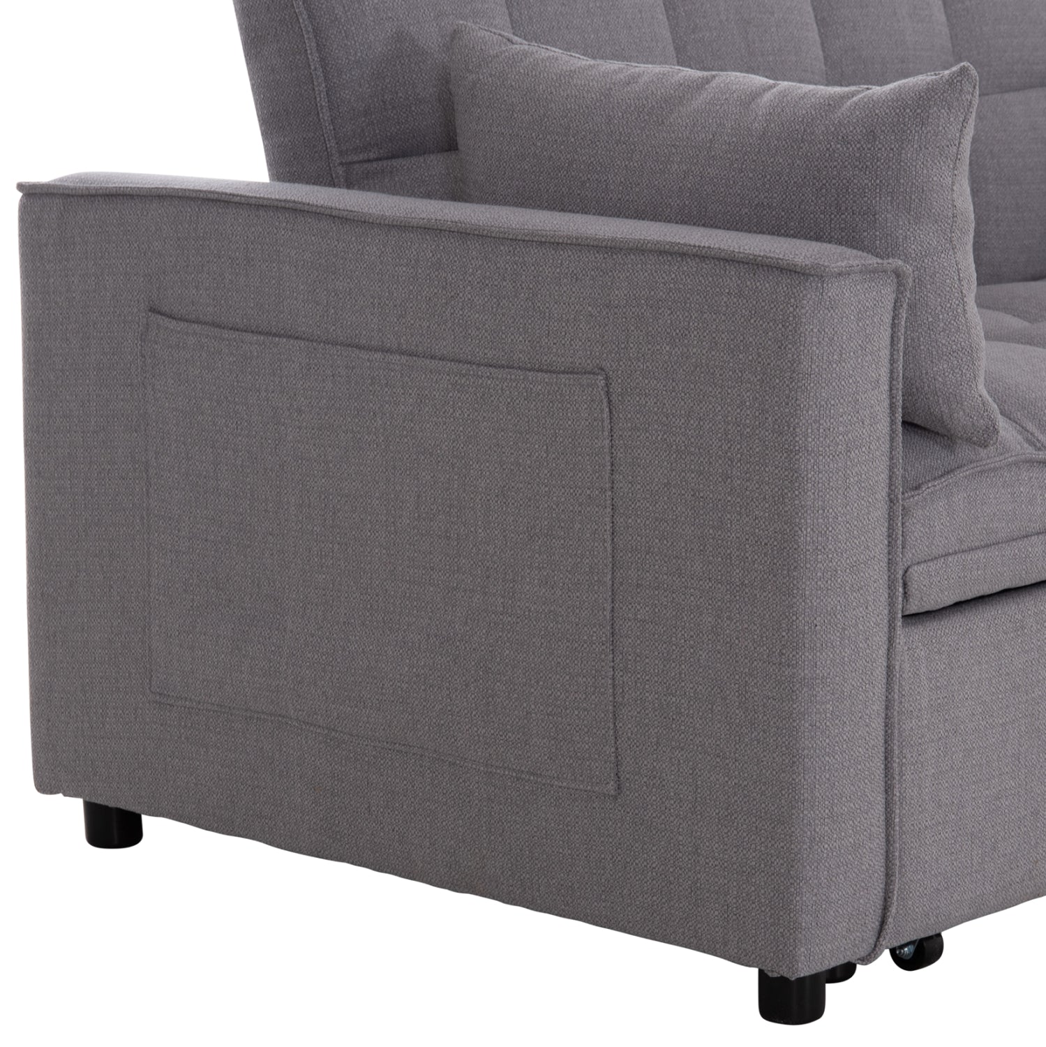 SOFA BED 2-SEATER BORG HM3289.01 GREY FABRIC 140x100x80Hcm.