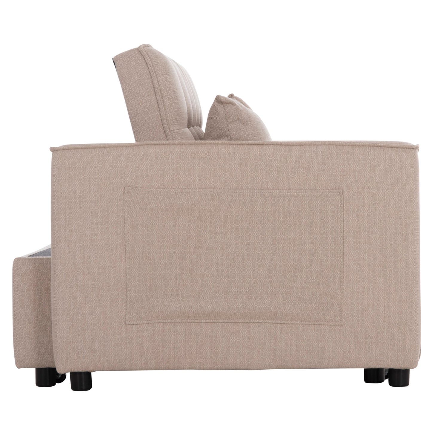 SOFA BED 2-SEATER BORG HM3289.03 BEIGE FABRIC 140x100x80Hcm.