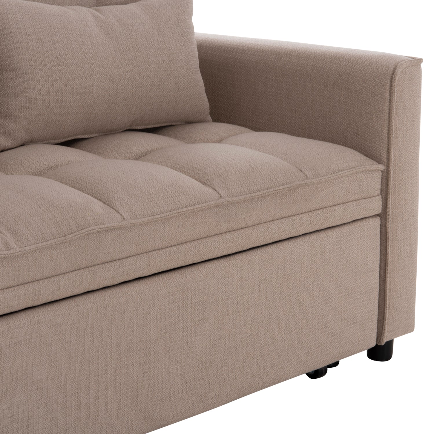 SOFA BED 2-SEATER BORG HM3289.03 BEIGE FABRIC 140x100x80Hcm.