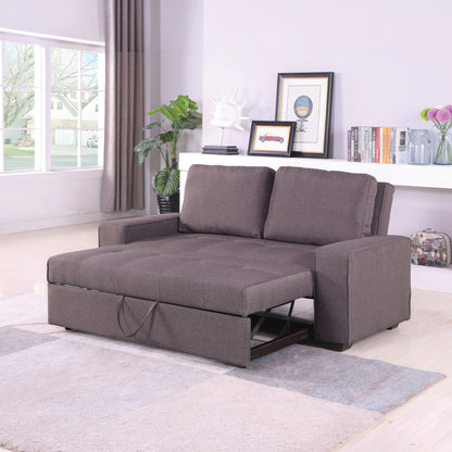 Sofa/Bed Kanna 2 seater HM3082.01 with brown fabric 176x102x91 cm