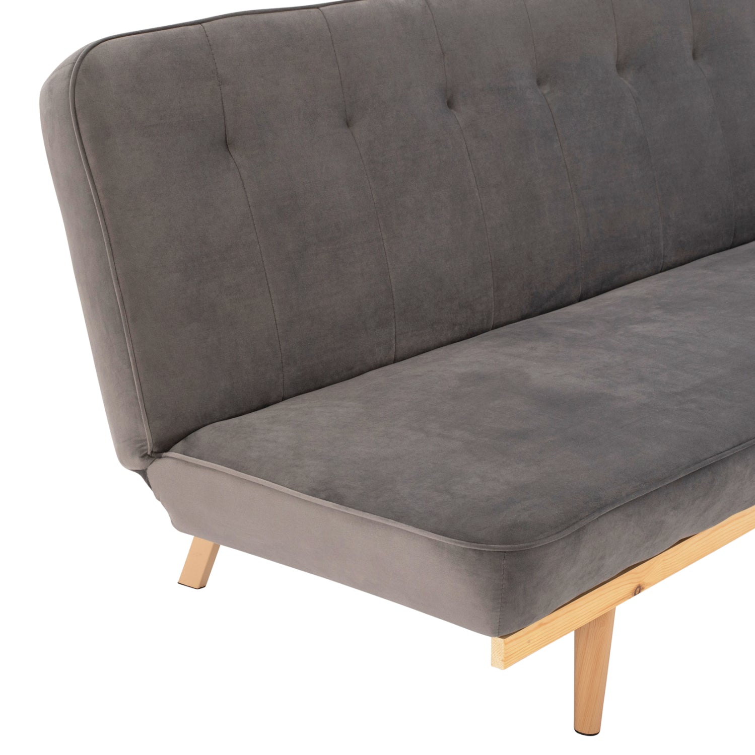 Sofa Bed 3 seater from velvet grey HM3168.01 193x85x88cm