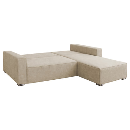 REVERSIBLE CORNER SOFABED CORNERA HM3335.03 BEIGE FABRIC 269x155x89Hcm.