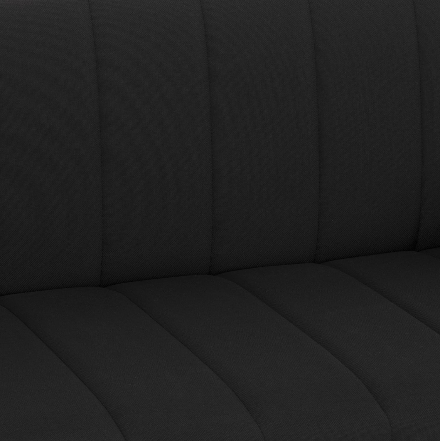 Hm3239.01 ANDRI three-seater sofa-bed, black fabric, short legs, without arms