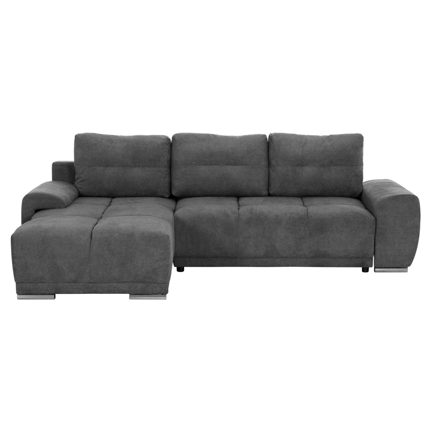 LEFT CORNER SOFABED COMFYRA HM3336.01L GREY FABRIC 270x181x75Hcm.