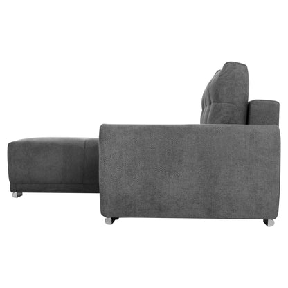 LEFT CORNER SOFABED COMFYRA HM3336.01L GREY FABRIC 270x181x75Hcm.