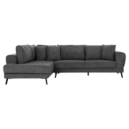 CORNER SOFABED (LEFT) ZENORA HM3337.01L DARK GREY FABRIC 303x214x80Hcm