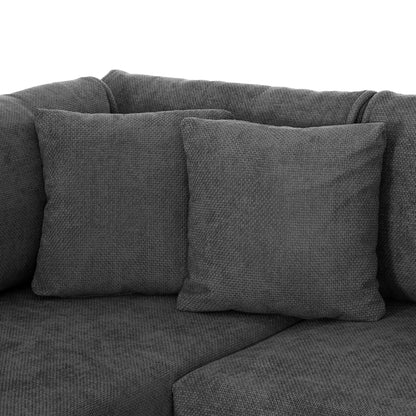 CORNER SOFABED (LEFT) ZENORA HM3337.01L DARK GREY FABRIC 303x214x80Hcm