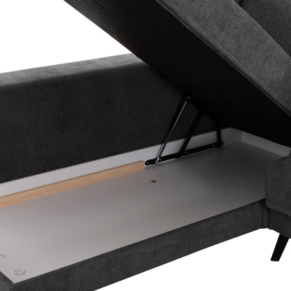 CORNER SOFABED (LEFT) ZENORA HM3337.01L DARK GREY FABRIC 303x214x80Hcm