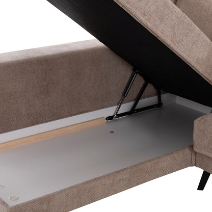 CORNER SOFABED (LEFT) ZENORA HM3337.03L BEIGE FABRIC 303x214x80Hcm