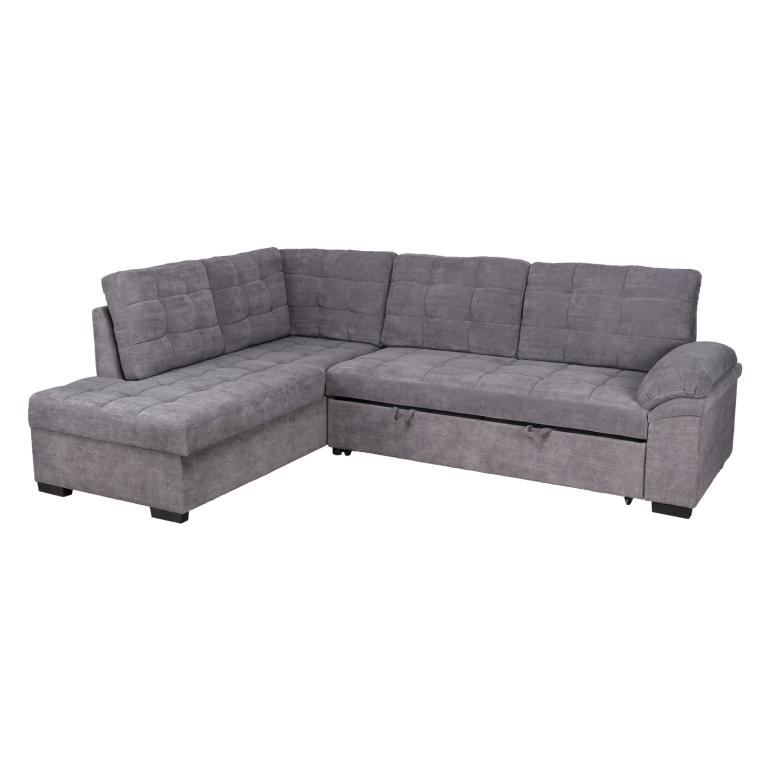 Sofa bed Jade left corner in dark grey color HM3144.02L 252x159x84h cm