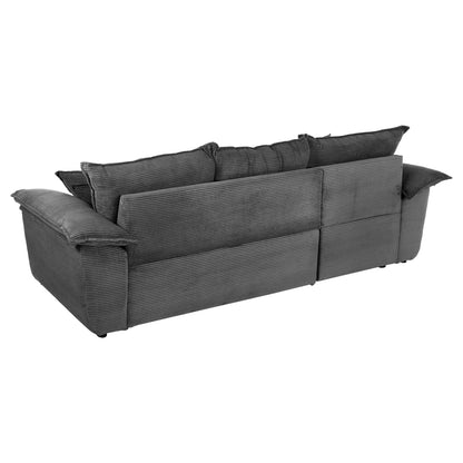 CORNER (LEFT) SOFA-BED WITH STORAGE SPACE ALDO HM3276.02L ANTHRACITE FABRIC 256x91-159x87Hcm.