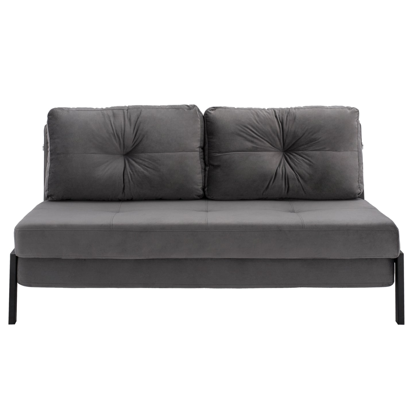Sofa Bed Velvet Grey 2 1/2 Seater HM3079.11 151x92x66cm