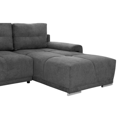 RIGHT CORNER SOFABED COMFYRA HM3336.01R GREY FABRIC 270x181x75Hcm.