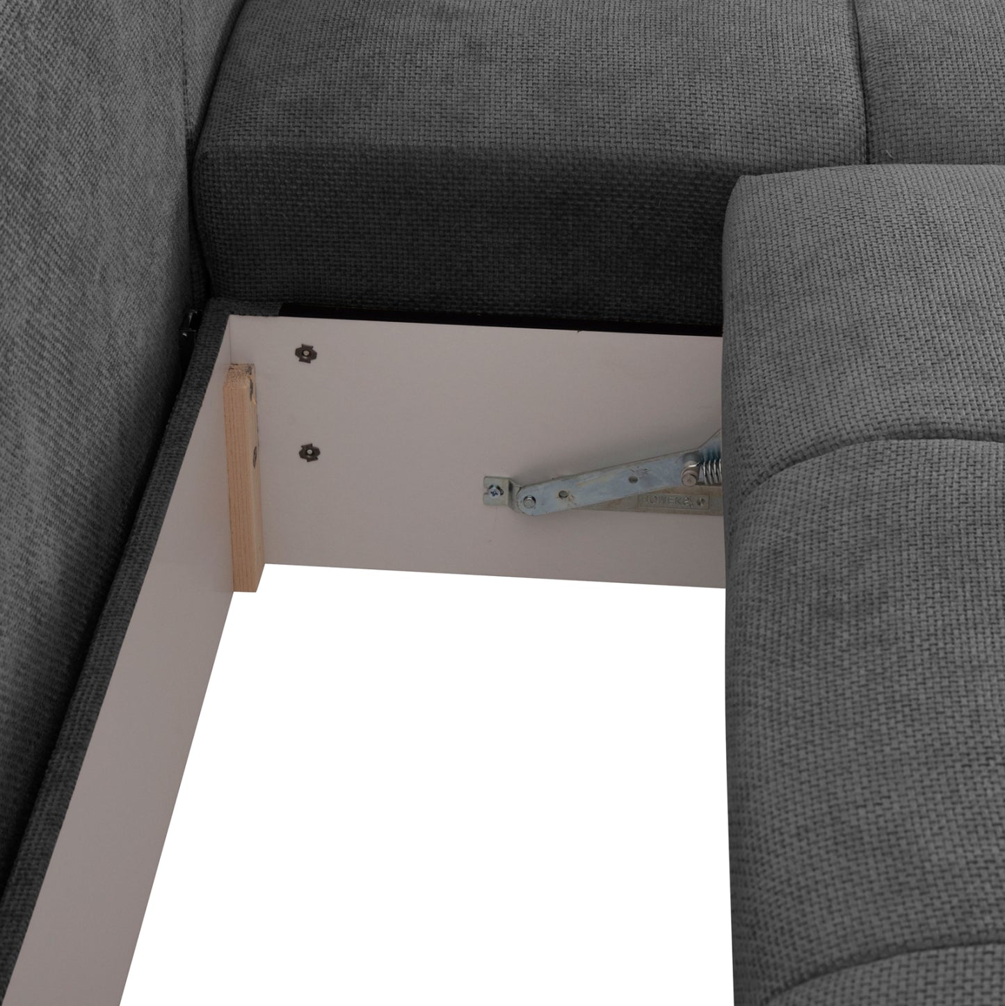 RIGHT CORNER SOFABED COMFYRA HM3336.01R GREY FABRIC 270x181x75Hcm.