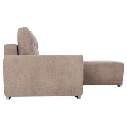 RIGHT CORNER SOFABED COMFYRA HM3336.03R BEIGE FABRIC 270x181x75Hcm.
