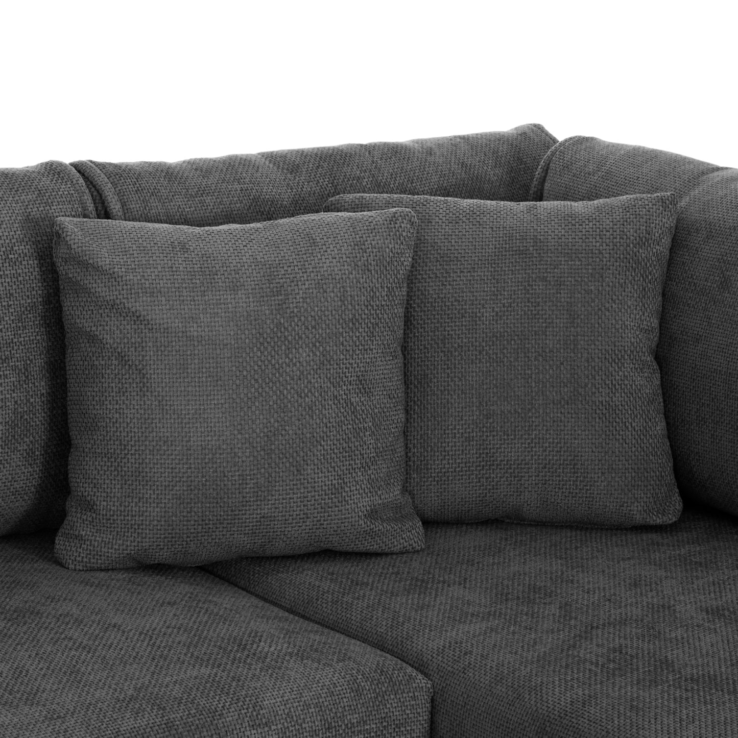 CORNER SOFABED (RIGHT) ZENORA HM3337.01R DARK GREY FABRIC 303x214x80Hcm