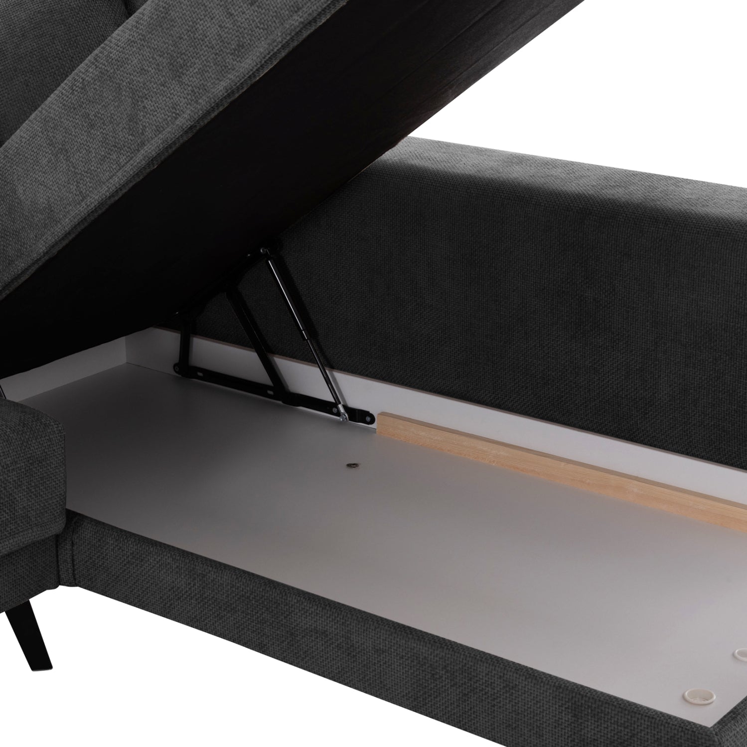 CORNER SOFABED (RIGHT) ZENORA HM3337.01R DARK GREY FABRIC 303x214x80Hcm