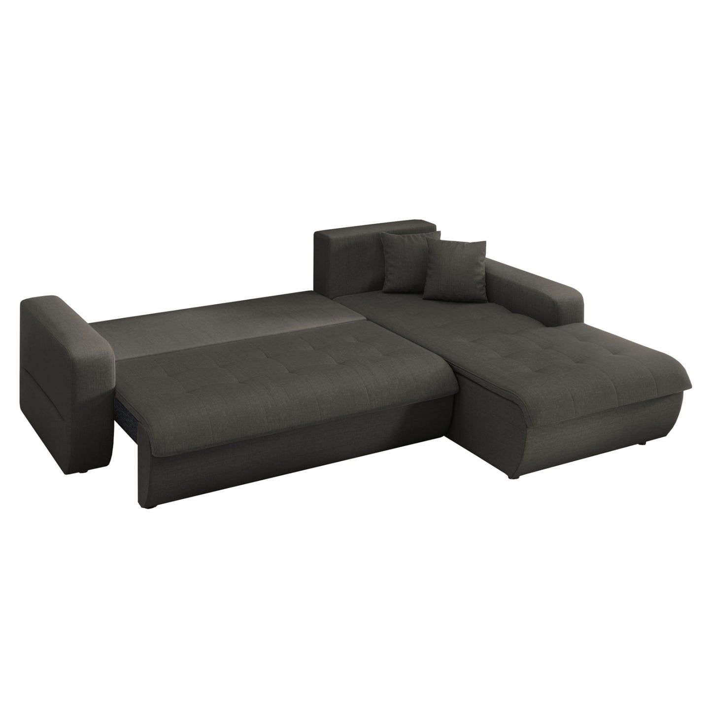 CORNER SOFABED RIGHT KANSO HM3338.01R GREY FABRIC 244x188x80Hcm.