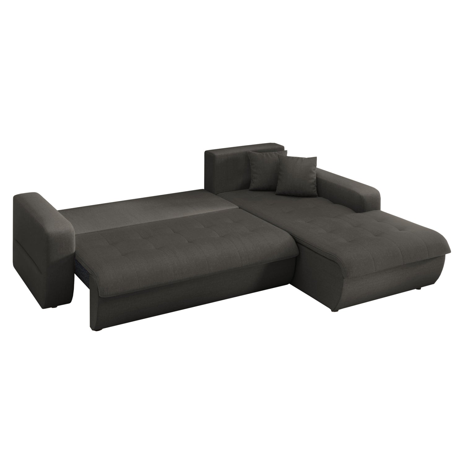 CORNER SOFABED RIGHT KANSO HM3338.01R GREY FABRIC 244x188x80Hcm.