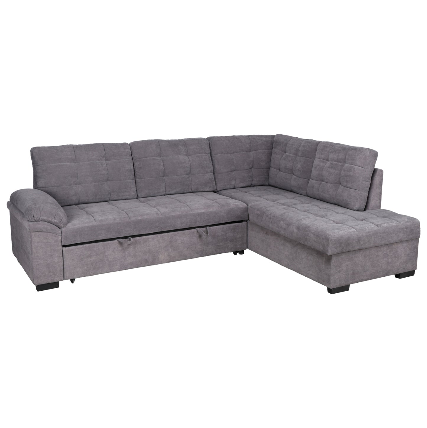 Sofa Bed Jade right corner dark grey color HM3144.02R 252x159x84h cm
