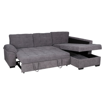 Sofa Bed Jade right corner dark grey color HM3144.02R 252x159x84h cm