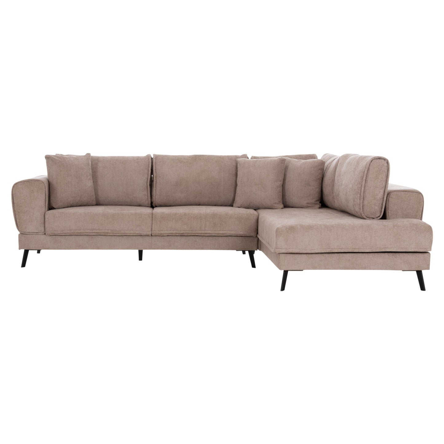 CORNER SOFABED (RIGHT) ZENORA HM3337.03R BEIGE FABRIC 303x214x80Hcm