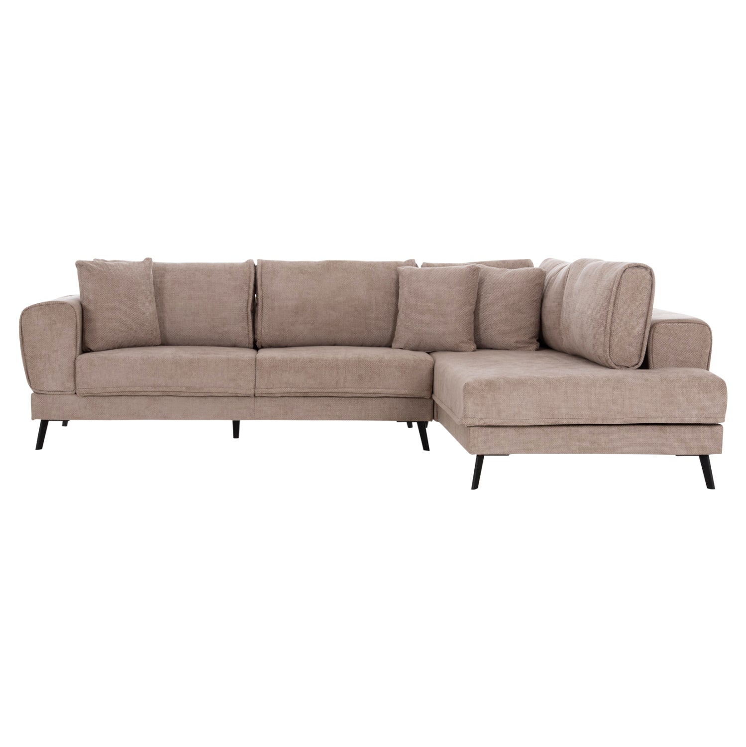 CORNER SOFABED (RIGHT) ZENORA HM3337.03R BEIGE FABRIC 303x214x80Hcm