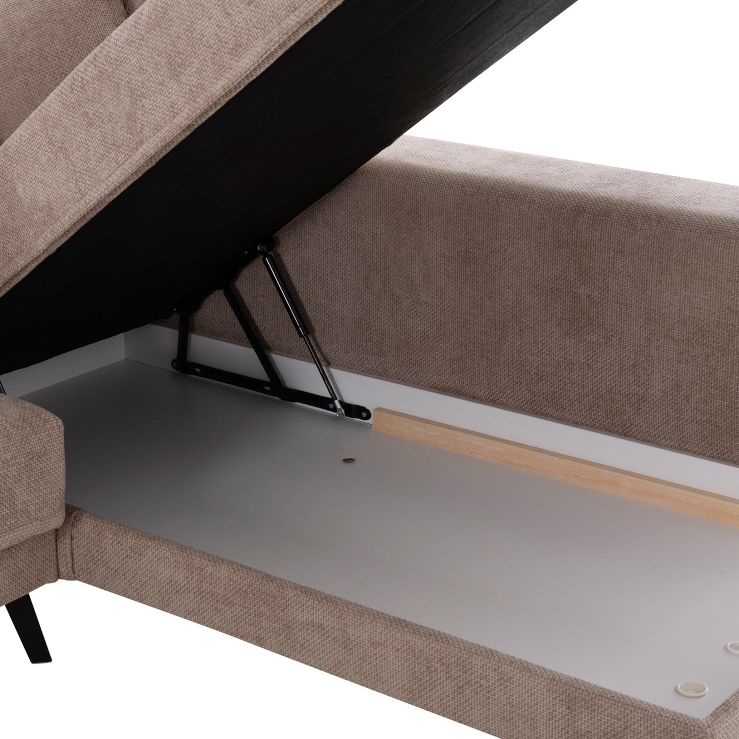 CORNER SOFABED (RIGHT) ZENORA HM3337.03R BEIGE FABRIC 303x214x80Hcm