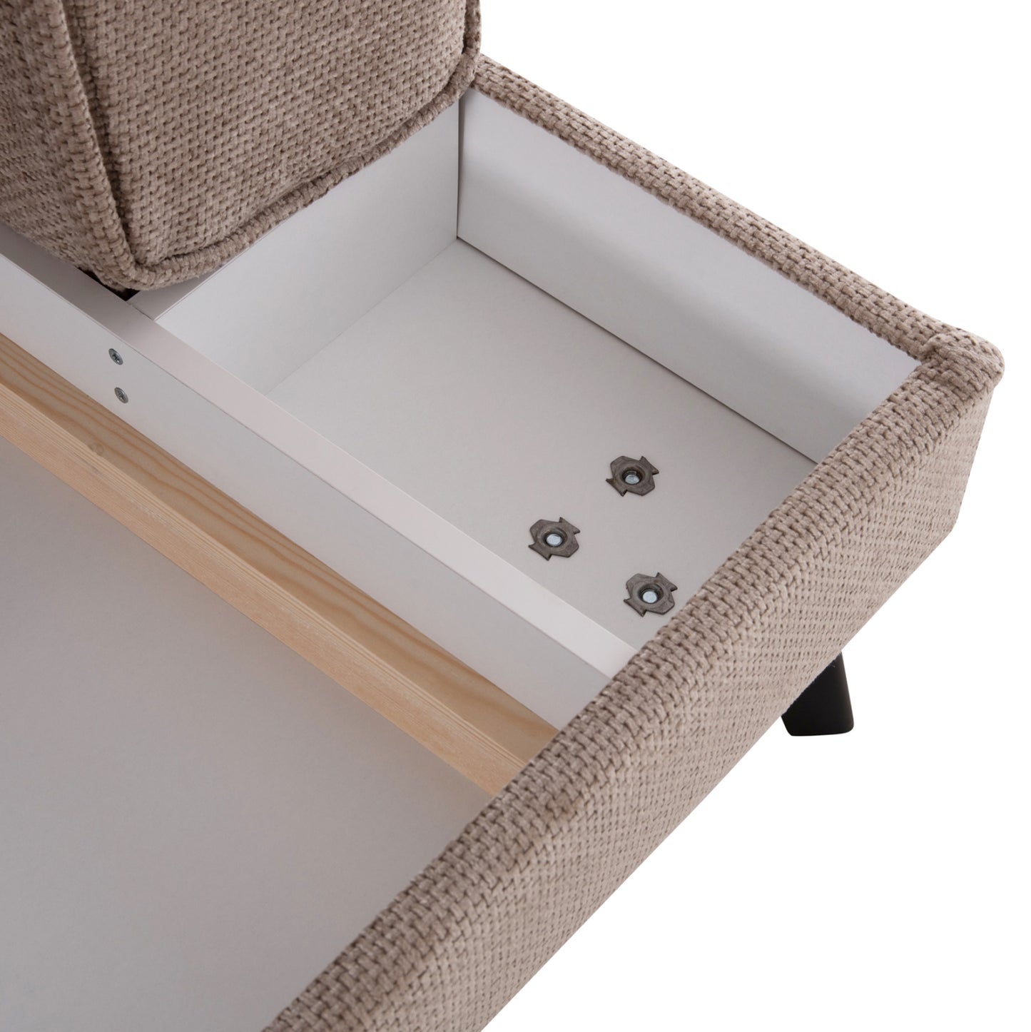 CORNER SOFABED (RIGHT) ZENORA HM3337.03R BEIGE FABRIC 303x214x80Hcm