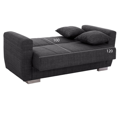 HM3241.03, 2-SEATER SOFA-BED, GREY, 153x87x77Hcm