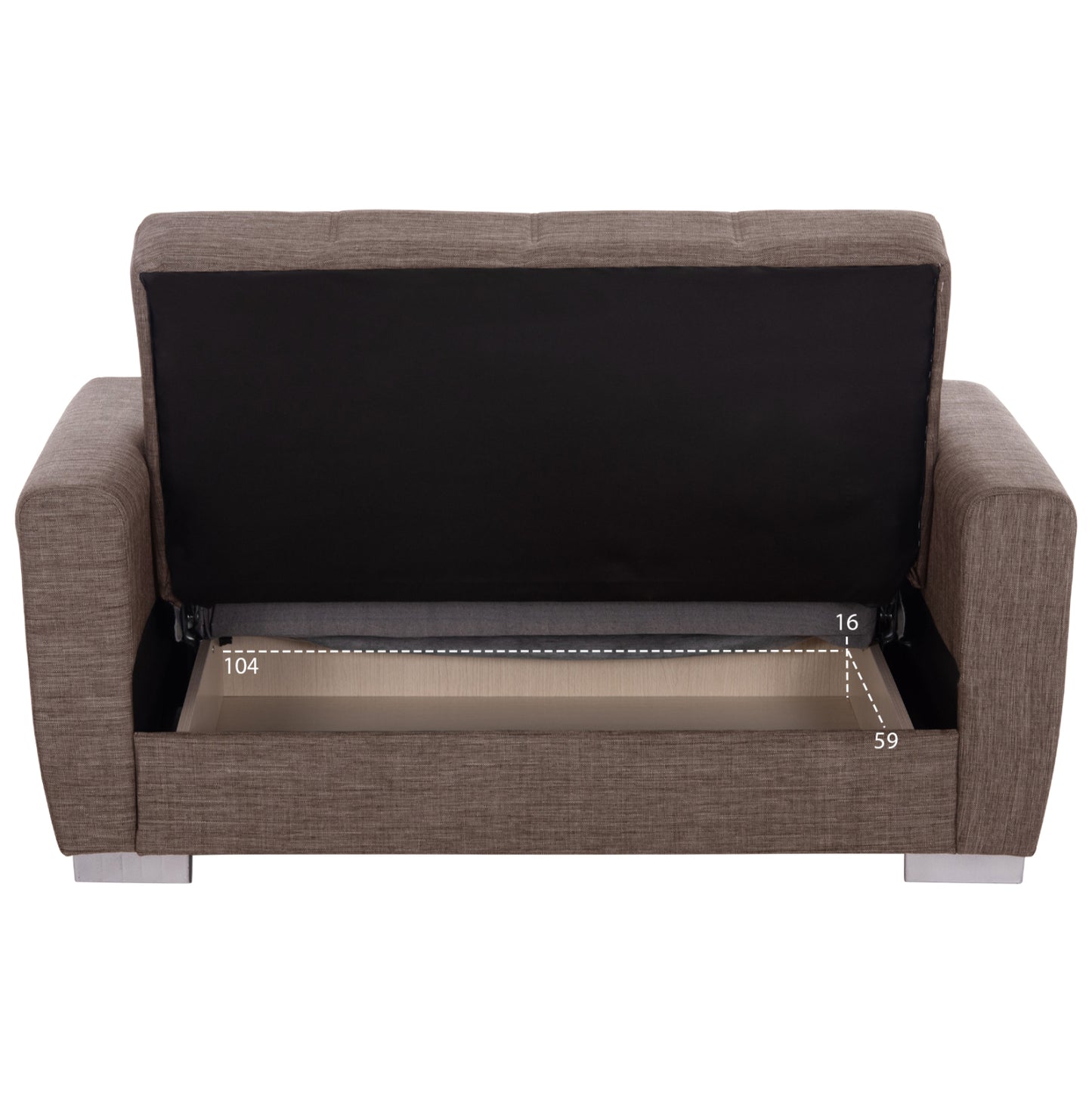 HM3241.02 sofa-bed, 150x84x88cm, beige, 2-seater