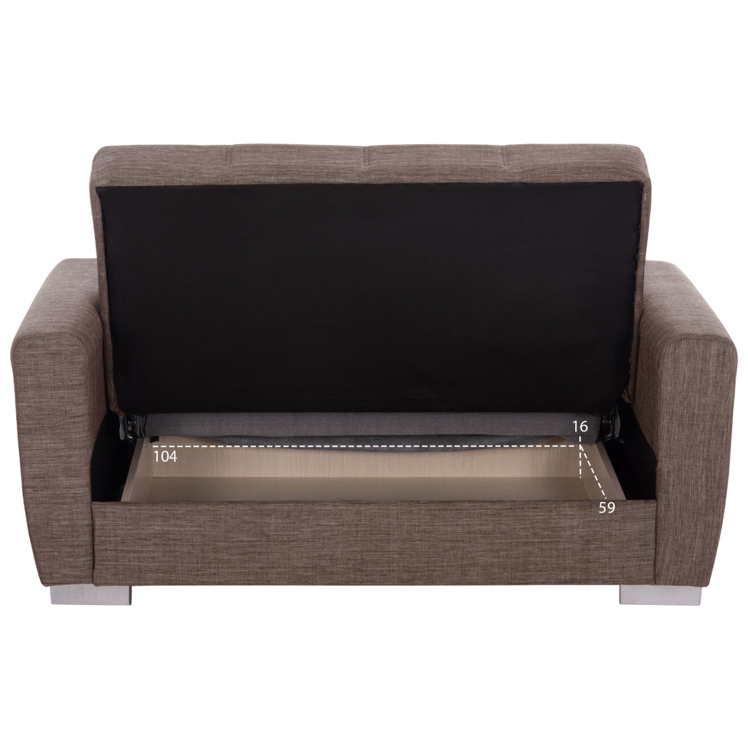 HM3241.02 sofa-bed, 150x84x88cm, beige, 2-seater