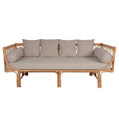 DAYBED-SOFA ALIKI HM9658 RATTAN IN NATURAL-BEIGE CUSHIONS  200x100x76Hcm.