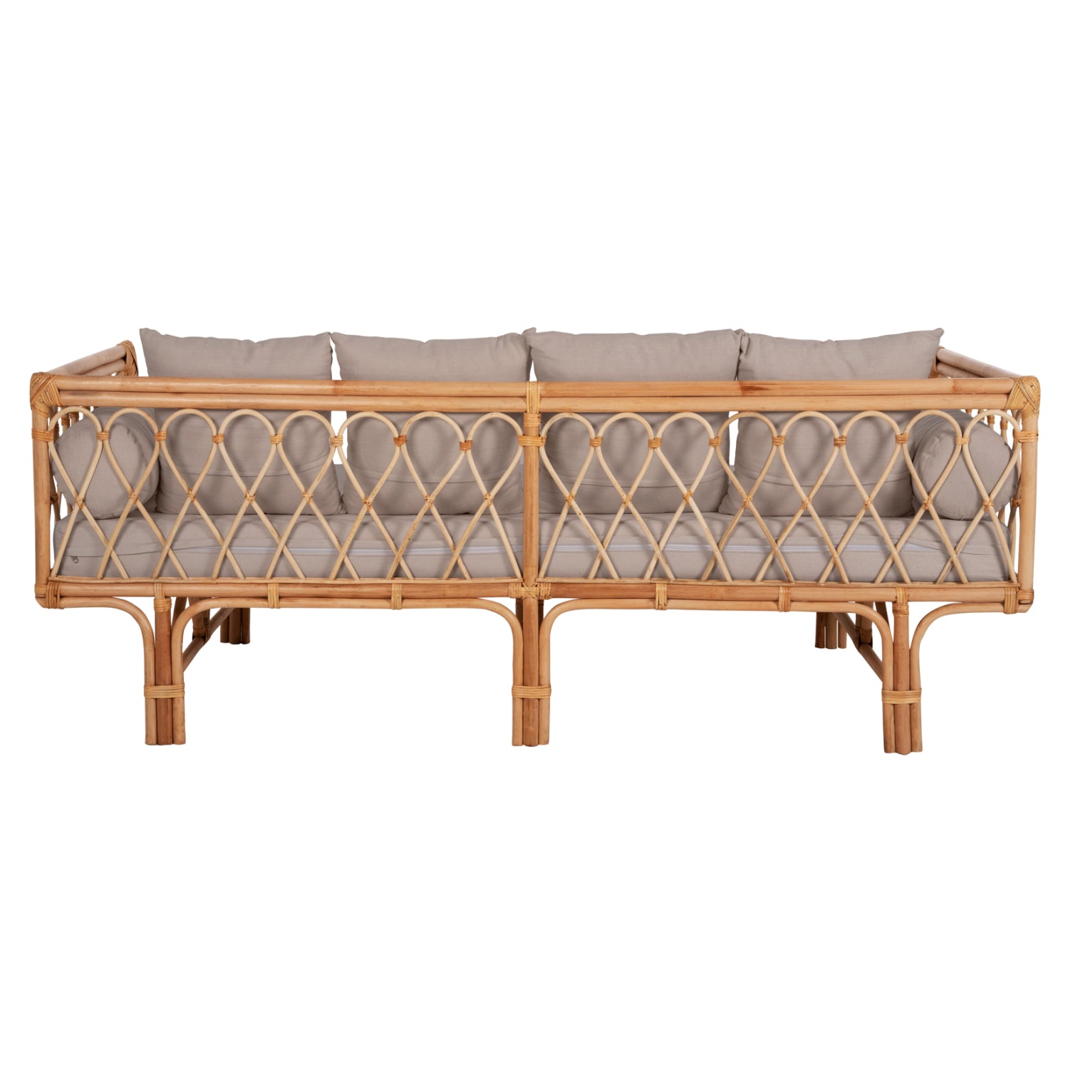 DAYBED-SOFA ALIKI HM9658 RATTAN IN NATURAL-BEIGE CUSHIONS  200x100x76Hcm.