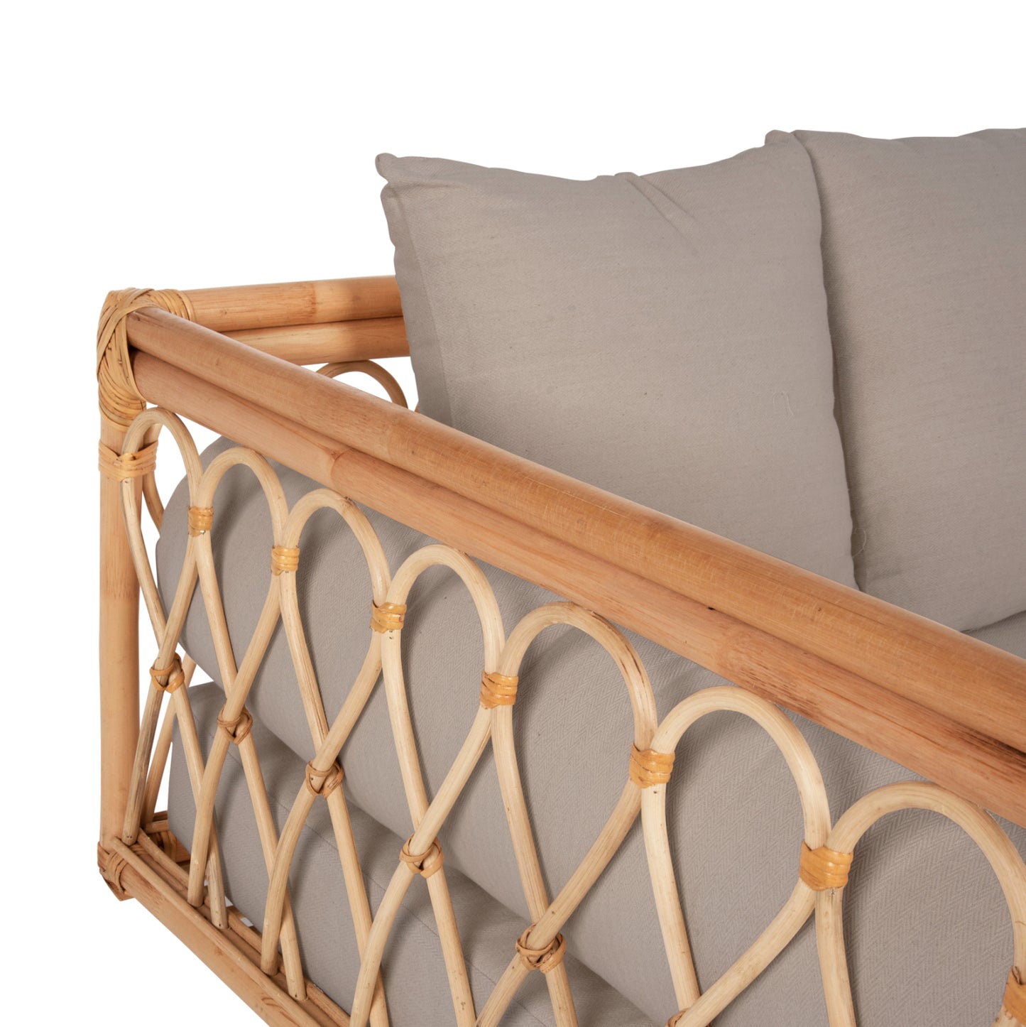 DAYBED-SOFA ALIKI HM9658 RATTAN IN NATURAL-BEIGE CUSHIONS  200x100x76Hcm.