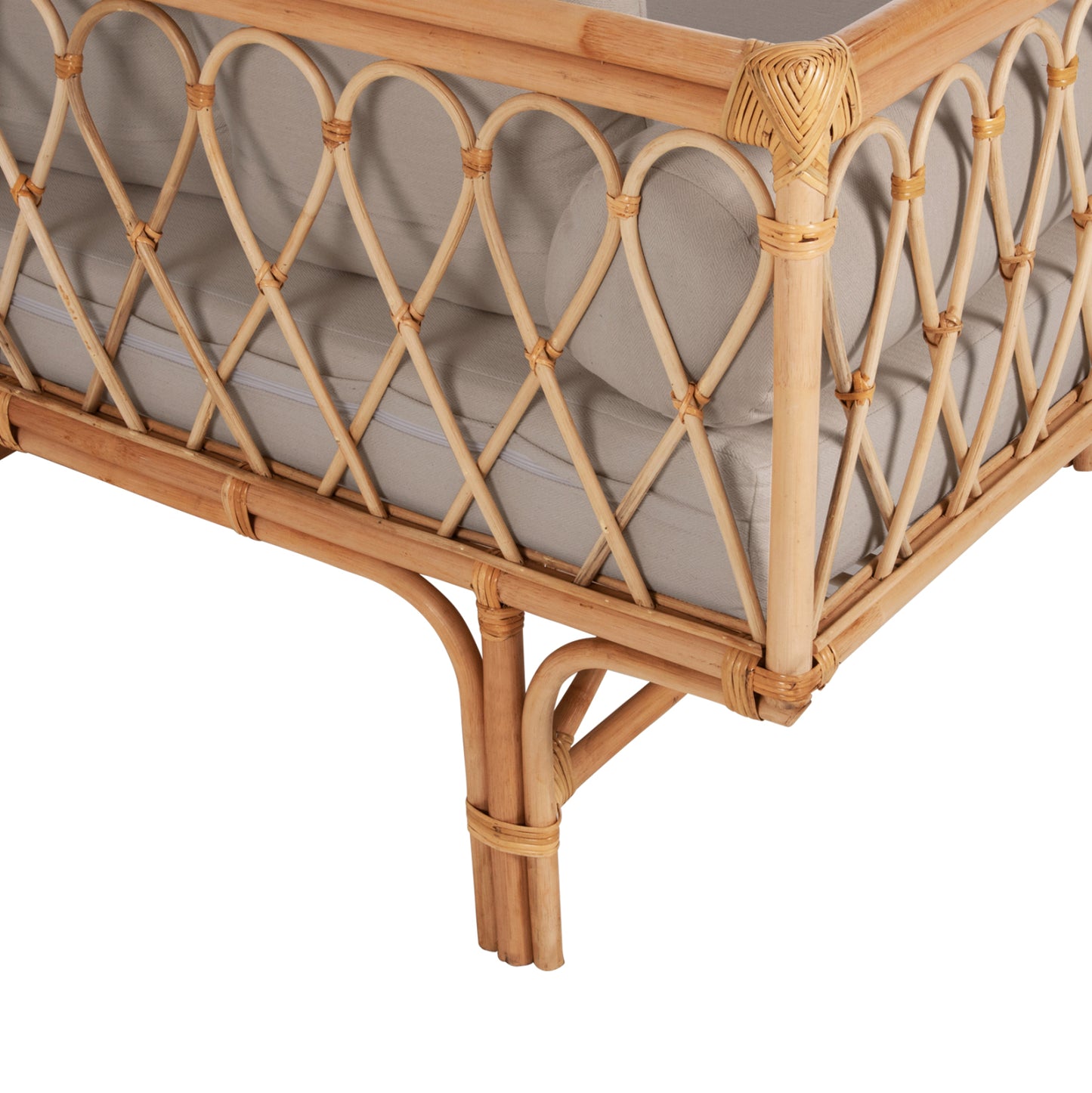 DAYBED-SOFA ALIKI HM9658 RATTAN IN NATURAL-BEIGE CUSHIONS  200x100x76Hcm.