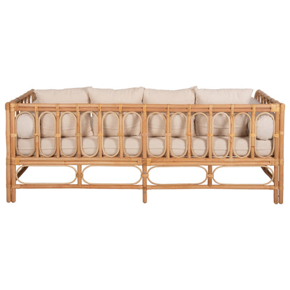 DAYBED-SOFA LIGNANO HM9660 RATTAN IN NATURAL-BEIGE CUSHIONS 200x100x75Hcm.