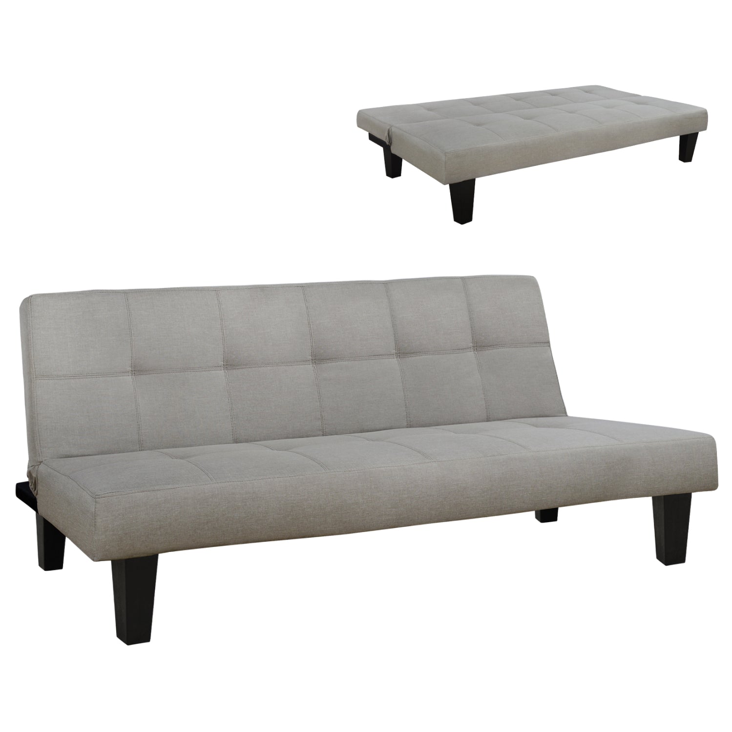 Sofa/Bed HM3000.01 Beige Fabric 179x80x79