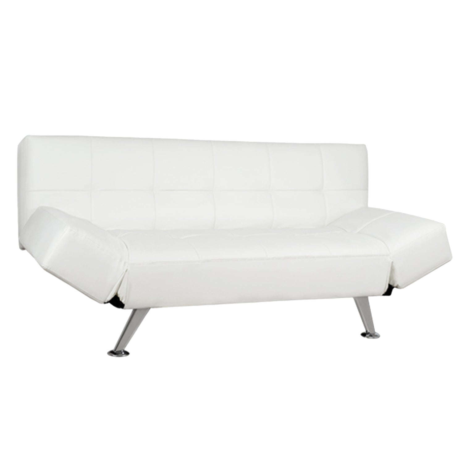 Sofa/Bed HM3001.01 Thom with folding arms White PU 189x93x82 cm